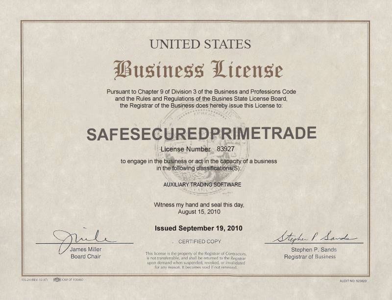 certificate